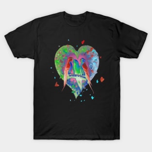 Valentine’s Day and Galentines day lovebirds T-Shirt